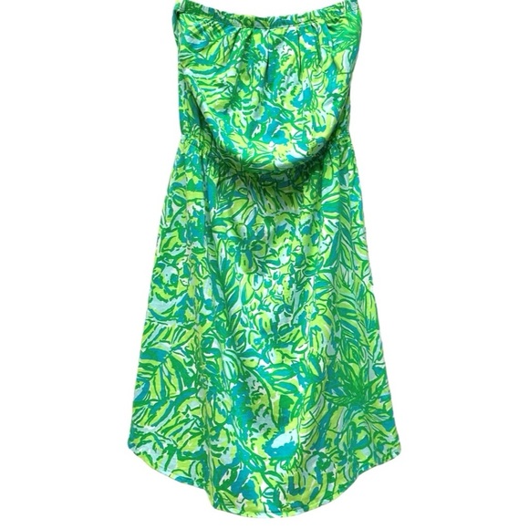 Lilly Pulitzer $98 Windsor Dress Fresh Citrus Green Parrot Size XS Pima Cotton - Picture 1 of 6